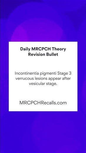 MRCPCH Theory Exam Revision Bullet
