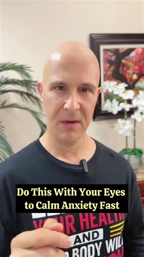 Do This With Your Eyes to Calm Anxiety Fast! #drmandell #anxiety #brain #sleep