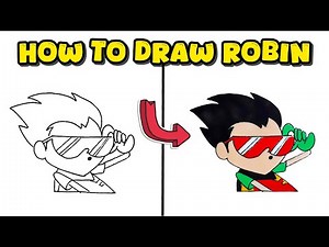 How to Draw Robin from Teen Titans – Follow Full Drawing Process