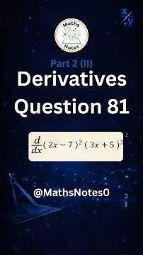 Derivatives Question 81 | Product Rule & Chain Rule | Calculus Explained