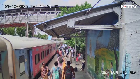 Video: Woman Slips While Boarding Moving Train, Rescued By Cops