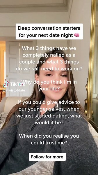 Deep conversation starters for your next date night 🧠 #dateideas #datenightideas #easydateideas #deepconversations #deepconversationstarters #couplesconversations #conversationstartersforcouples #chilldateidea