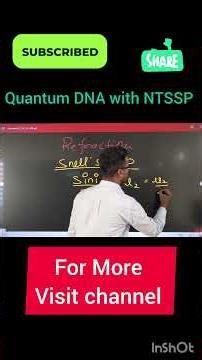 Snell’s Law Explained in 60 Seconds | Class 10 & 12 by Farzan sir #farzansir #refraction #snellslaw