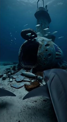 POV Terrifiant : Poisson Prédateur Explore un Sous-Marin Américain Coulé 🦈🚢