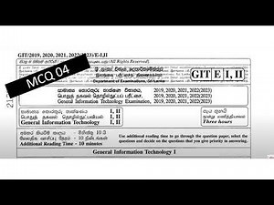 GIT Past Paper Answers with Explanations 2019-2022(2023) | English Medium - MCQ 04