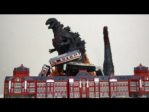 シン・ゴジラ プラレールで無人在来線爆弾やってみた Godzilla Pla-rail