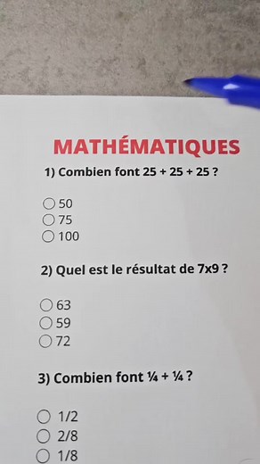 Impossible que tu aies 6/6 ! Quiz de Mathématiques ! #quiz #culturegenerale #cultureg #mathematiques