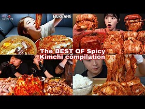 The BEST of Korean Spicy Kimchi ASMR Real Mukbang (compilation)