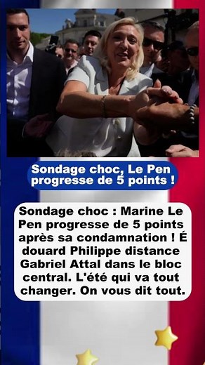 Sondage choc, Le Pen progresse de 5 points ! | #Sondage #Présidentielle2027 #MarineLePen