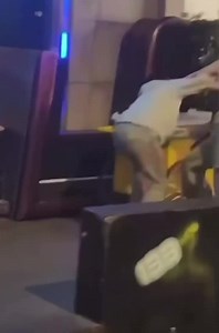 Drunk Chinese couple fighting