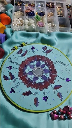 how to paint on silk ✨️aesthetic ✨️fabric #viral #art #shotrs