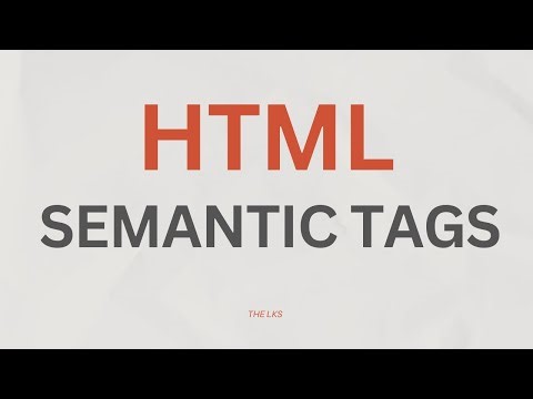 HTML Semantic Tags | Telugu | The LKS