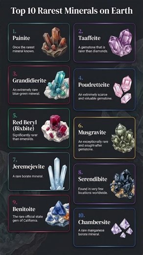 Top 10 Rarest Minerals on Earth