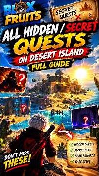 You’re MISSING These SECRET Quests on Desert Island! Update 30 First sea 😱🔥 | Blox Fruits #shorts