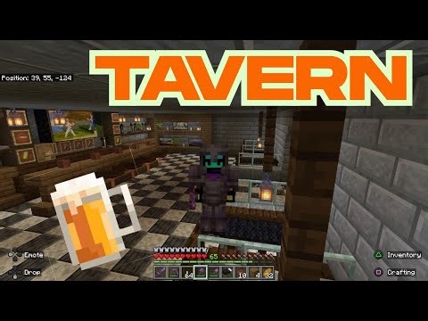 MINECRAFT Building a Cozy Minecraft Bar with Stools & Booths!
