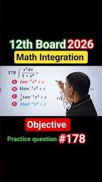 👉 12th Integration objective Question 🔥 | Bihar/Cbse Board 2026 | Math Short #Math #178