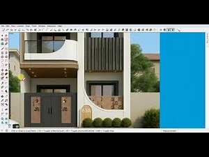 Modern House Design SketchUp | Complete Exterior Modeling