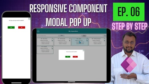 Power Apps Responsive Components Tutorial | Build Reusable Popup with Component Library | EP 06 | Dilip Shah