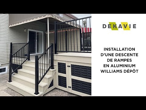 Installation d'une descente de rampe d'escalier Williams Dépôt