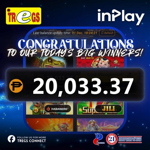 𝑺𝑷𝑹𝑬𝑨𝑫𝑰𝑵𝑮 𝑻𝑯𝑬 𝑪𝑯𝑬𝑬𝑹 𝑾𝑰𝑻𝑯 𝑻𝑶𝑫𝑨𝒀’𝑺 𝑩𝑰𝑮 𝑾𝑰𝑵𝑺!🎄🎉 Multiple players, multiple payouts — 𝗧𝗥𝗲𝗚𝗦 𝗜𝗻𝗣𝗹𝗮𝘆 is serving festive wins all day long! 𝙒𝙝𝙤’𝙨 𝙧𝙚𝙖𝙙𝙮 𝙩𝙤 𝙟𝙤𝙞𝙣 𝙩𝙝𝙚 𝙘𝙚𝙡𝙚𝙗𝙧𝙖𝙩𝙞𝙤𝙣? ✨💰 | TReGS Connect