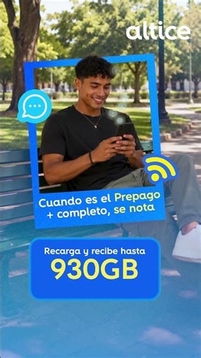Recarga tu Prepago altice y recibe hasta 1040 GB