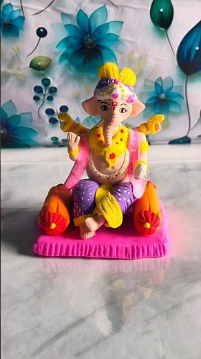 Handmade Lord Ganesha Idol | Air Dry Clay Ganesh Ji Sculpture | #claycraft #ganesh