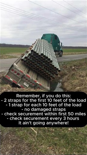 Proper flatbed load securement #trucking #semitruck #truckdriver