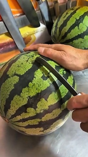 super crunchy modern watermelon cutting asmr #watermelon #modern #cuttingskill #sweet #crunch #fresh | Aji Gunawan