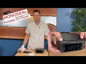 MONODEAL Portable CD Player with Bluetooth and Alarm Clock #CDPlayer #BluetoothSpeaker #MONODEALTech