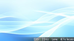 HD Flowing Wave - Series of 3 - LOOP with AE File