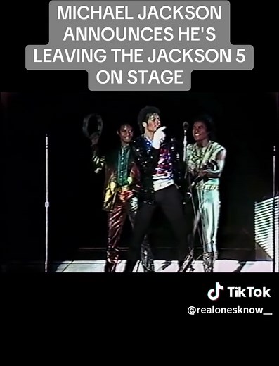 Michael Jackson Announces Leaving Jackson 5 On Stage