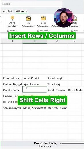 Insert Rows/ Columns in MS Excel | Computer Tech Academy