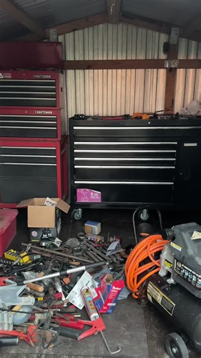 Trying to get the tool shed all setup going through all these tools and getting the crap out I don’t need