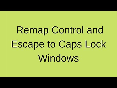 remap control and esc to caps lock windows