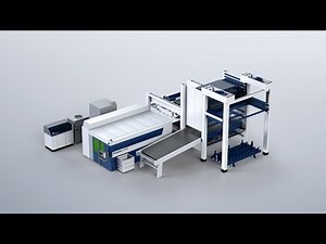 TRUMPF Automatisierung: LiftMaster Compact mit PartMaster - Beladen, Entladen, Teilesortieren