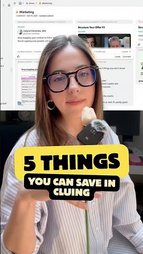 5 types of content you can save in Cluing 👀 #secondbrain #productivitytips