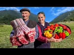 Relaxing Cooking in an Azerbaijani village! Recipe for Juicy Steak from the oven