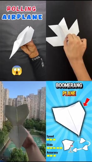 4 best flying paper airplane, paper spinner toy #diy #paper