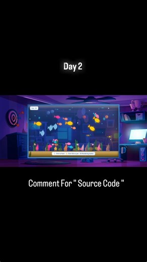 Interactive Aquarium Day 2/100 #sea #music #code #animation #tech #webdevelopment #aicover #aquarium