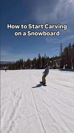 How to start carving on a snowboard #snowboard #snowboarding