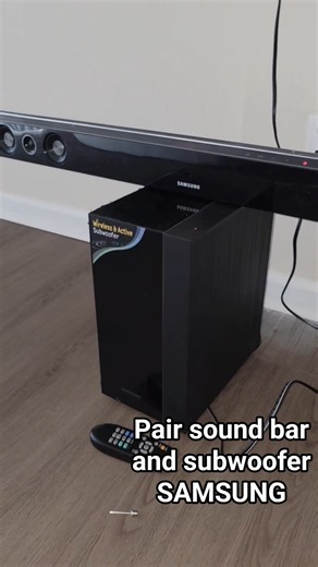 How to pair a Samsung sound bar with subwoofer #subwoofer #soundbar #pair #samsung #barradesonido