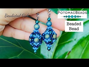 Potomac Beads Tutorial || DIY Beaded Bead Earrings