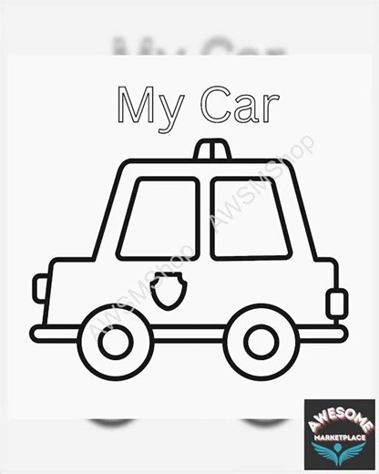 Car Coloring Page – Simple Printable for Kids