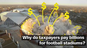 802K views · 1.6K reactions | New state-of-the art NFL stadiums boast retractable roofs and gigantic screens. But the vast majority of these stadiums are paid by taxpayer money, with over $7 billion spent since 1997. | Vox | Facebook