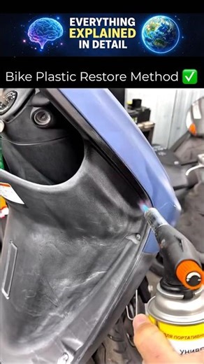 Restoring Faded Motorcycle Plastics with Heat 🔥| Satisfying Plastic Restoration | DIY Bike Detail