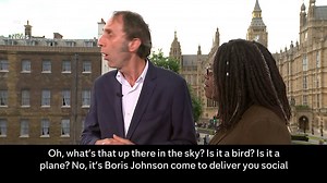 "Is it a bird? Is it a plane? No, it's Boris Johnson come to deliver you social democracy and a more equal society." Will Self and Dreda Say Mitchell have a heated debate on the outcome of the EU referendum. | Channel 4 News