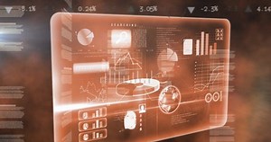 Animation of numbers changing and digital icons over screen. digital interface, connection and communication concept digitally generated video.