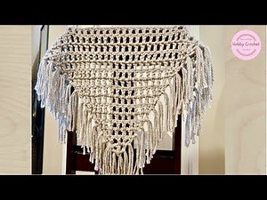 Chal triangular básico a crochet para principiantes, paso a paso (Versión diestra)