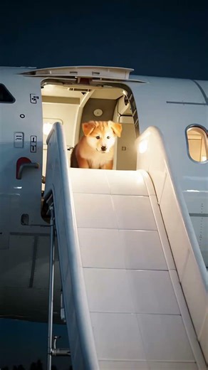 Puppy Runs Through Entire Airplane Cabin ✈️🐶 #dogs #dogrescue #dogshorts #doglove