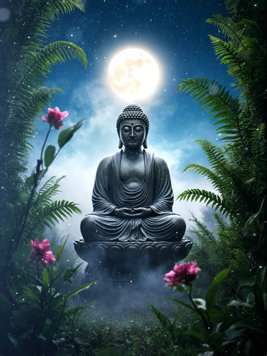 Mooonlit Buddha Meditation fof Deep Calm, Sleep & Stress Relief 🌿 Find inner peace in this night Buddha garden. Feel instant calm and focus. This is you total Zen. Use headphones and let the world fade away! #buddha #Meditation #Relaxingmusic #sleeptok #relaxingvideos #foryoupage #viraltiktok #innerpeace #Fullmoon #ambience #Sleepaid #spirituality #stressrelief #asmrsounds #ASMRnature #Zen #insomnia #veilofambience #relaxingvibes #FocusMusic #spiritawekening